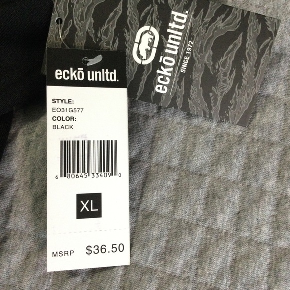 Ecko Unlimited Black w/ Green Camo Sweatpants Size XL EO31G577 - Picture 4 of 9